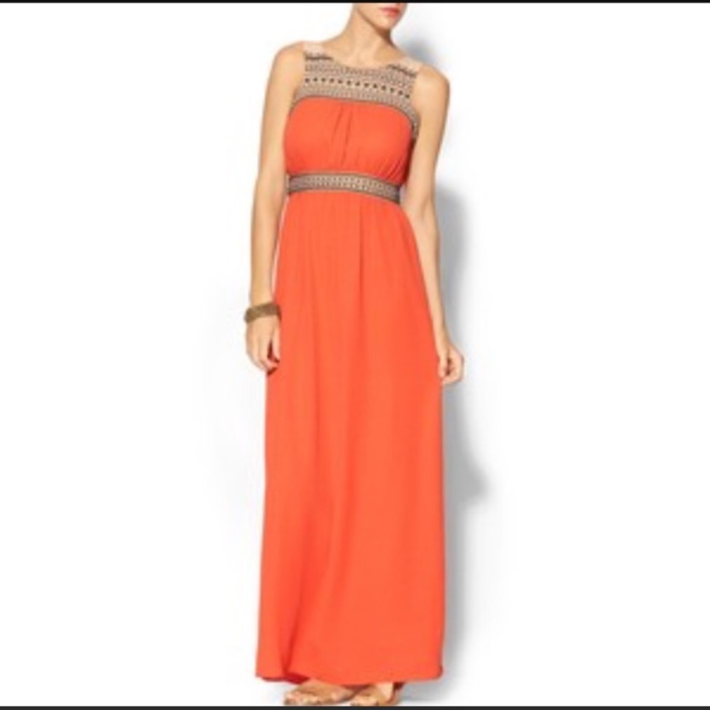 THML long orange dress